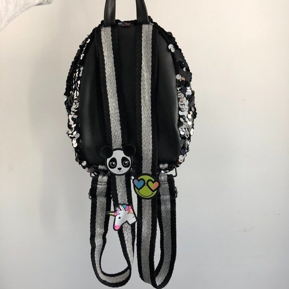 Girls Justice Silver Sequin Mini Bling Backpack - Picture 2 of 3
